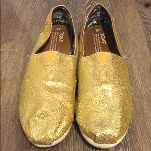 Gold Glitter Toms